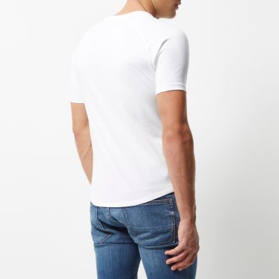 White raglan t-shirt